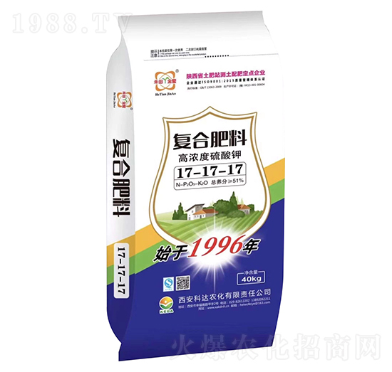 高濃度硫酸鉀復合肥料17-17-17-黑沃-科達農化