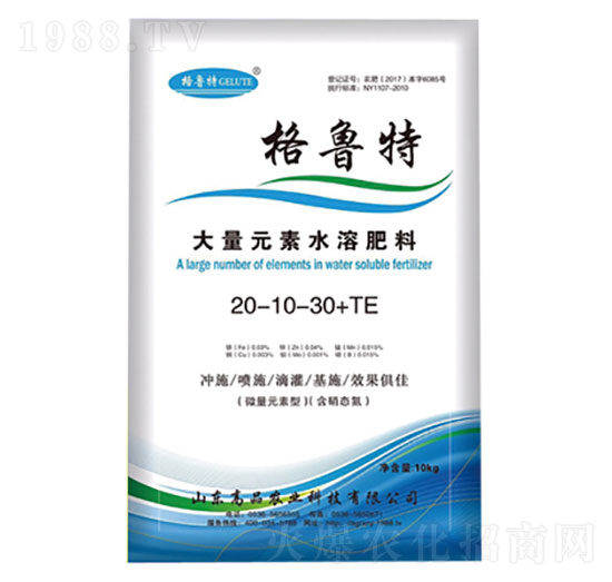 大量元素水溶肥料20-10-30+TE-高品農業(yè)