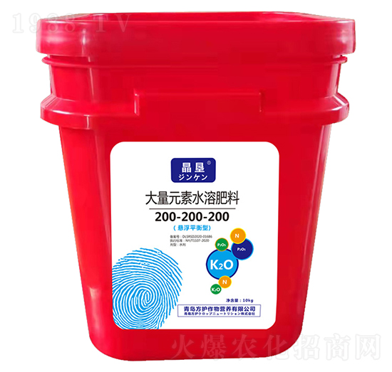 懸浮平衡型大量元素水溶肥料200-200-200-晶墾-方護作物