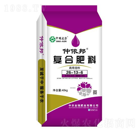 高塔造粒復(fù)合肥料26-13-6-仲依邦-中農(nóng)金瑞