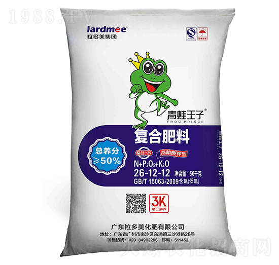 玉米專用復(fù)合肥料26-12-12-青蛙王子-拉多美