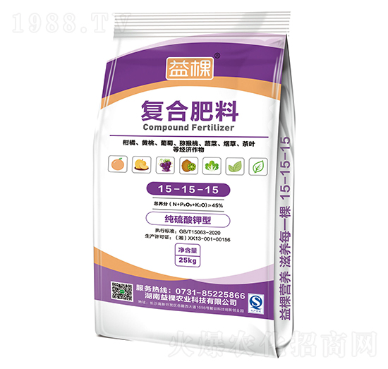 硫酸鉀型復合肥15-15-15-益棵