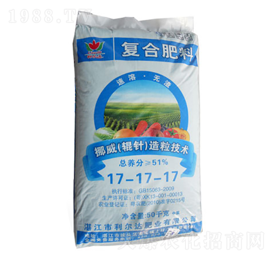 輥針造粒復混肥料17-17-17-利爾達肥業(yè)