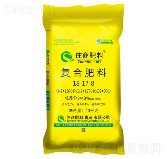 氯化鉀型復(fù)合肥料18-17-8-住商肥料